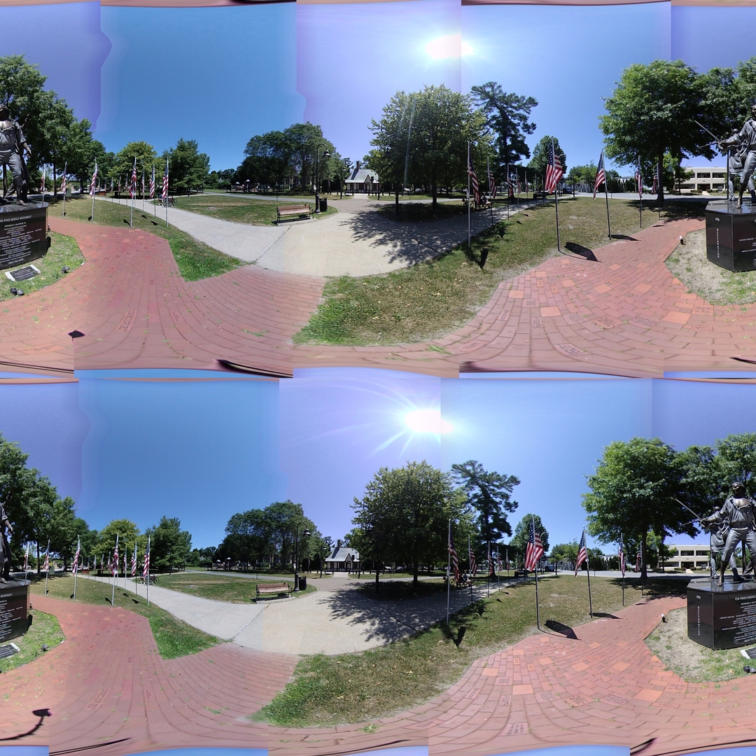 Color correction within 10deg of a seam.